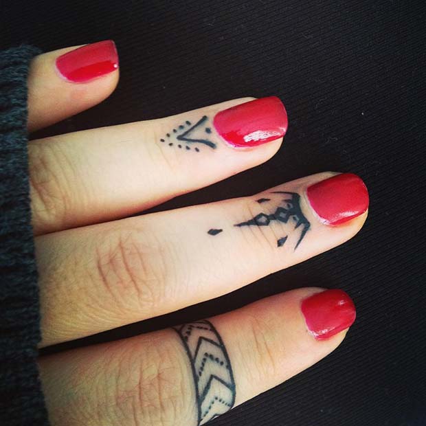 Buy Set Finger Tattoos I Temporary Tattoo organic minimal Online in India   Etsy