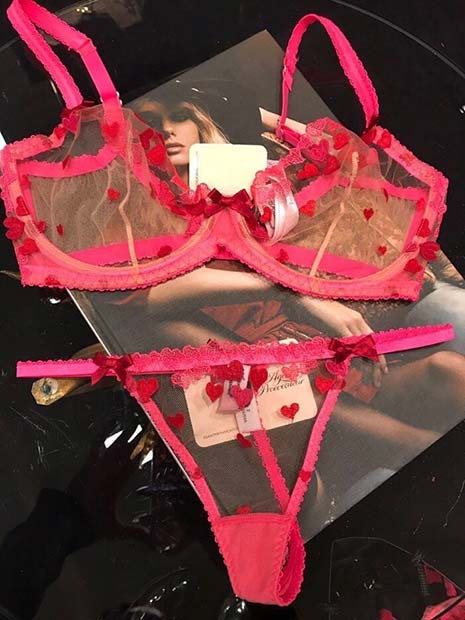 Valentine's Pink and Red Lingerie
