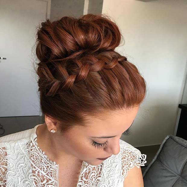 Beautiful French Braid and Bun