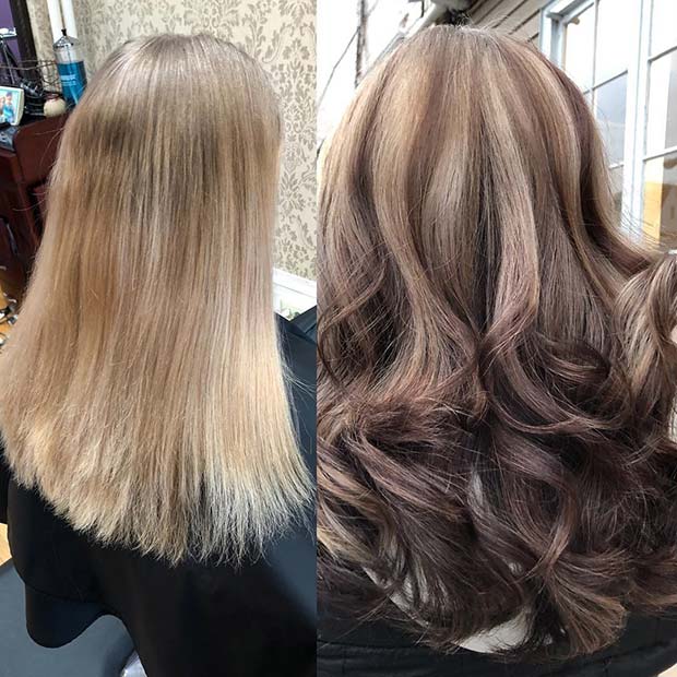 Blonde and Brunette Reverse Balayage