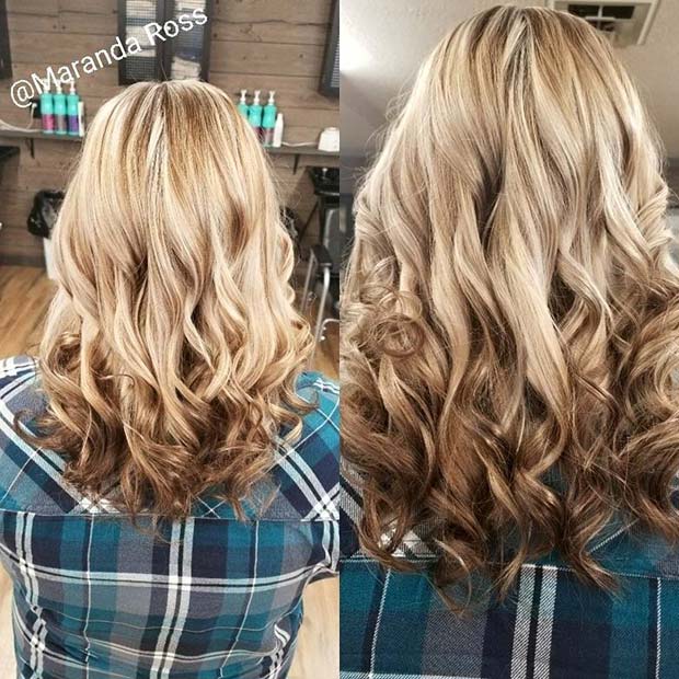 Blonde to Soft Brown Balayage Hair