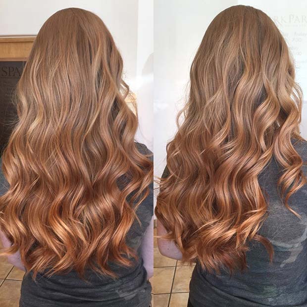 Copper Reverse Balayage Hair