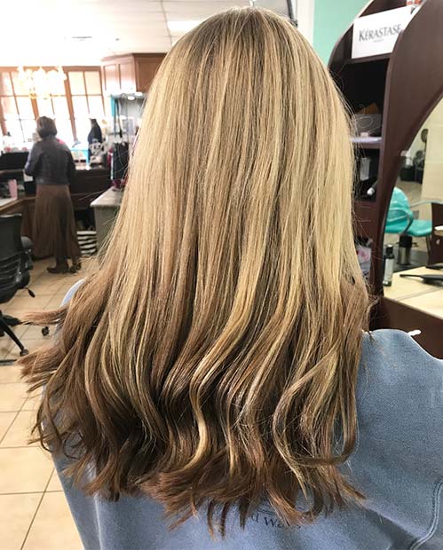 Dark Blonde to Brunette Reverse Balayage