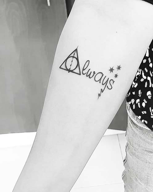 18 Minimalist Harry Potter Tattoos That Are Pure Magic  CafeMomcom