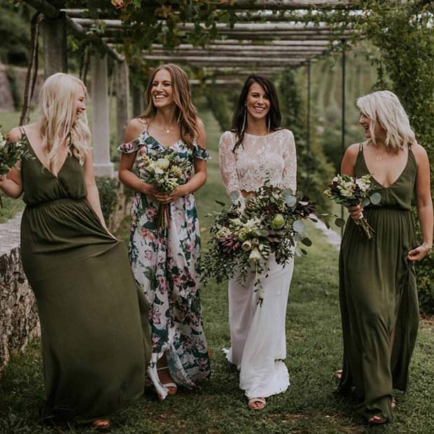 Khaki and Floral Dresses