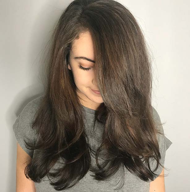 Light Brown to Dark Brown Balayage Hair