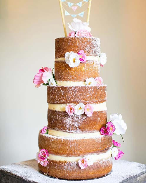Rustic Spring Wedding Cake Idea