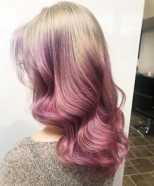 Soft Purple Reverse Balayage