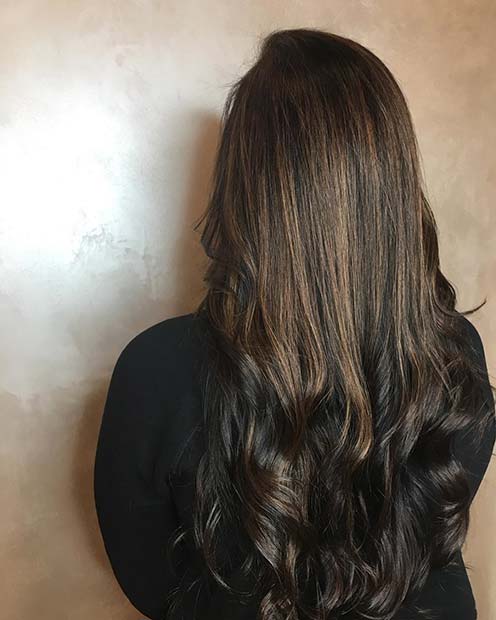 Soft Brown to Dark Brown Balayage Hair