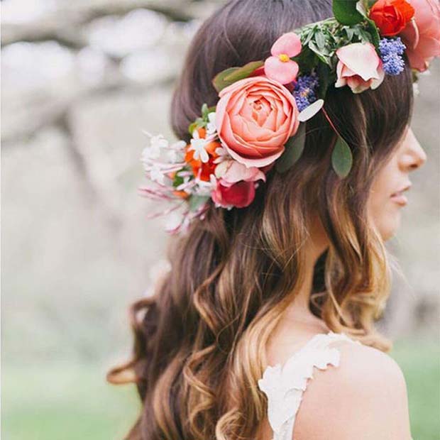 Vibrant Floral Bridal Headband