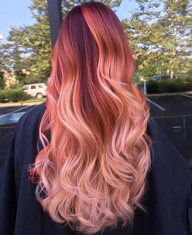 Peach and Red Tones Hair 