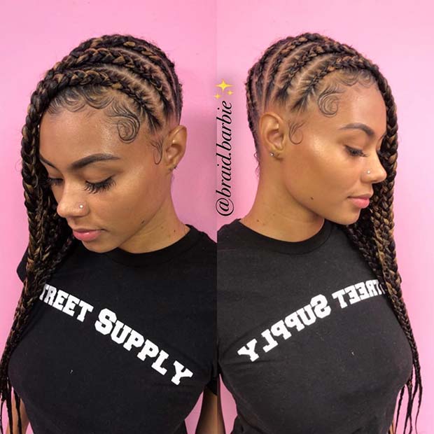 Warm Tone Lemonade Braids