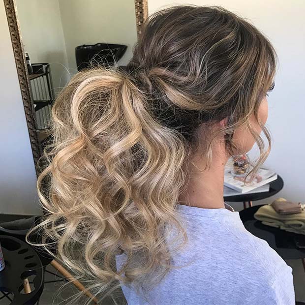 Wavy Ponytail with Volume