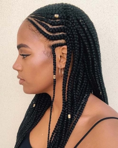 45 Best Ways to Rock Feed In Braids this Season - StayGlam - StayGlam