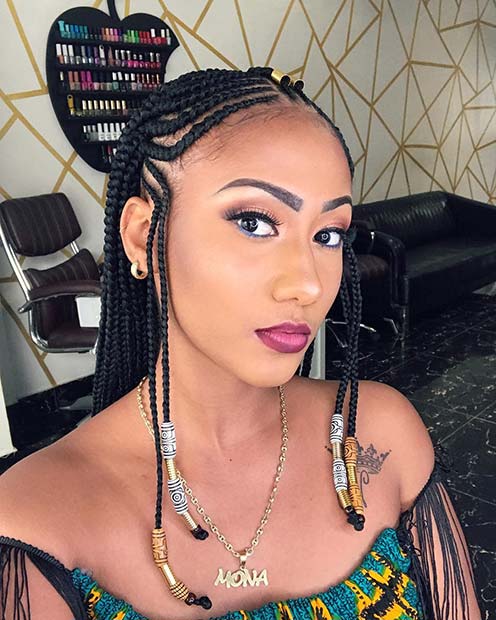 Fulani Inspired Beaded Braids