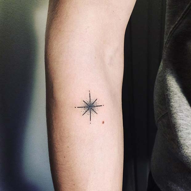 Hand Poked Star Tattoo