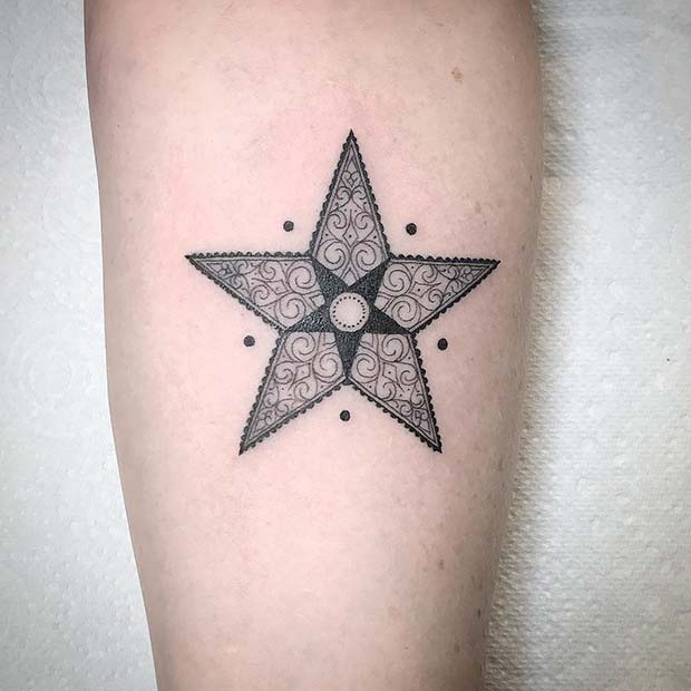 Ornamental Star Tattoo
