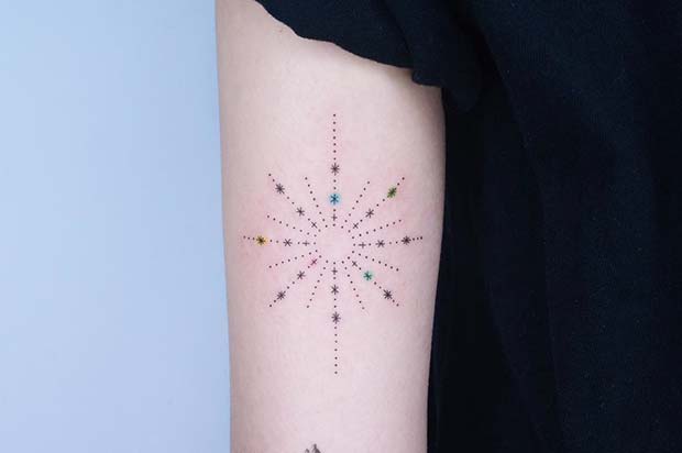 Pretty Star Tattoo Design