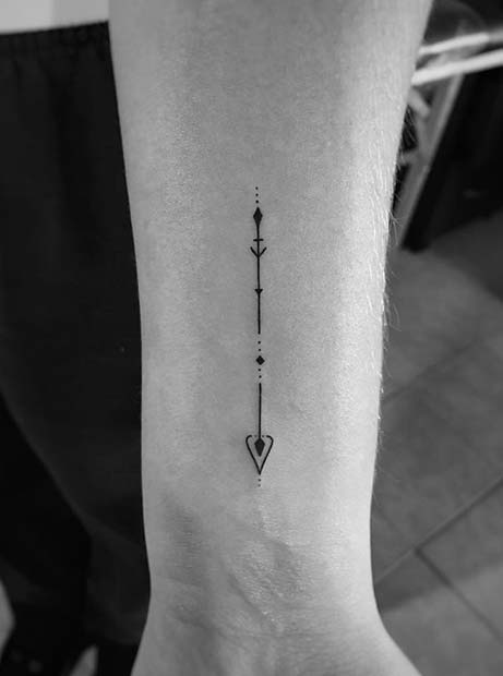 Simple Arrow Tattoo Design for Arm