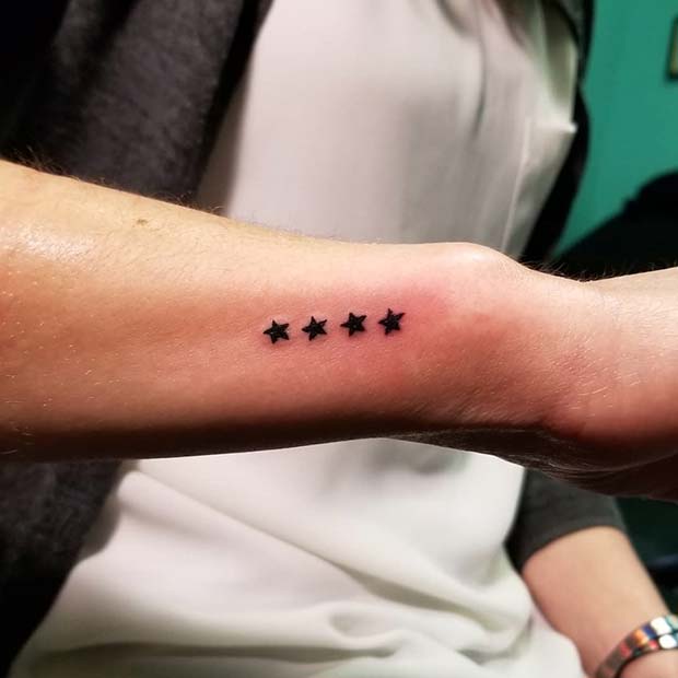 Tattoo uploaded by yasabell • First ever tattoo stars on my wrist #tattoo # tattoos #tat #ink #inked #tattooed #tattoist #coverup #art #design  #instaart #instagood #sleevetattoo #handtattoo #chesttattoo #photooftheday  #tatted #instatattoo #bodyart #tatts #