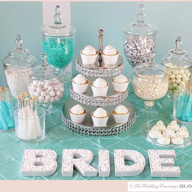 Vibrant Buffet Table Idea for Bridal Shower