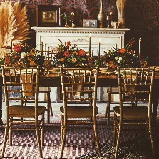 Vintage Wedding Reception Table Idea