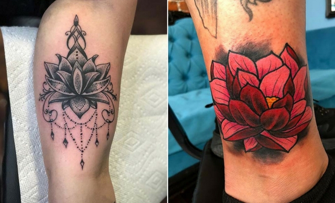 45 Lotus Flower Tattoos Meanings 2023  Barb Designs  Ideas