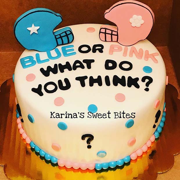 Blue or Pink Gender Reveal Cake Idea