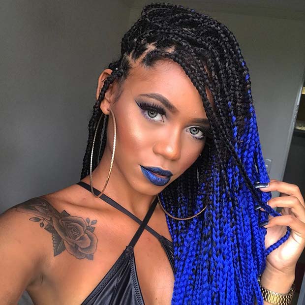 43 Big Box Braids Hairstyles for Black Hair - StayGlam  Box braids  hairstyles for black women, Big box braids hairstyles, Box braids styling