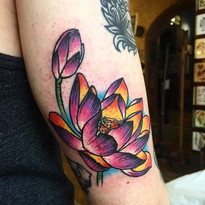 45 Pretty Lotus Flower Tattoo Ideas for Women - StayGlam - StayGlam