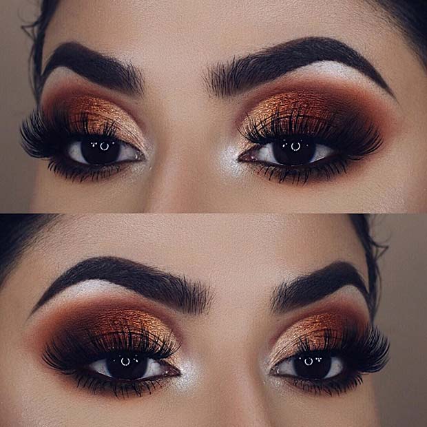 Bronze Eye Makeup Idea