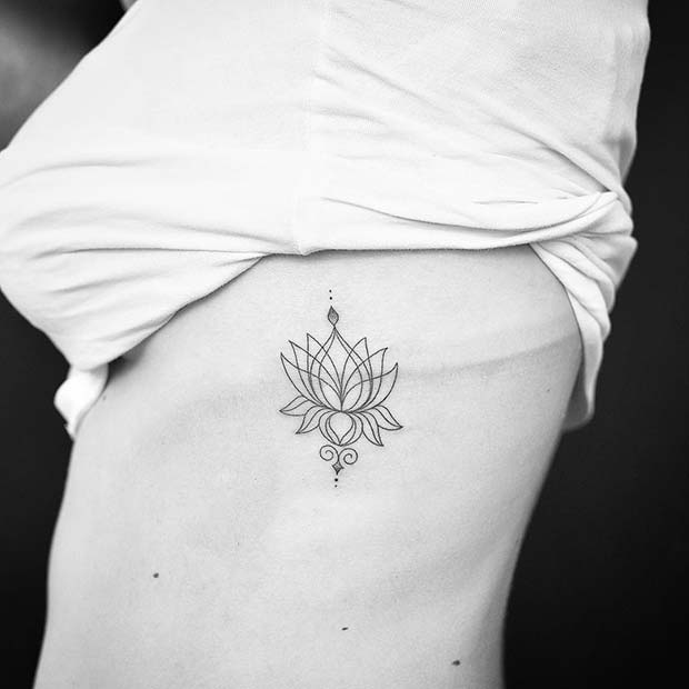 Simple and Elegant Lotus Tattoo Design