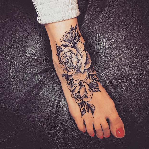 Flower Foot Tattoos - Etsy