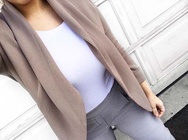 Neutral Spring Work Outfit Idea