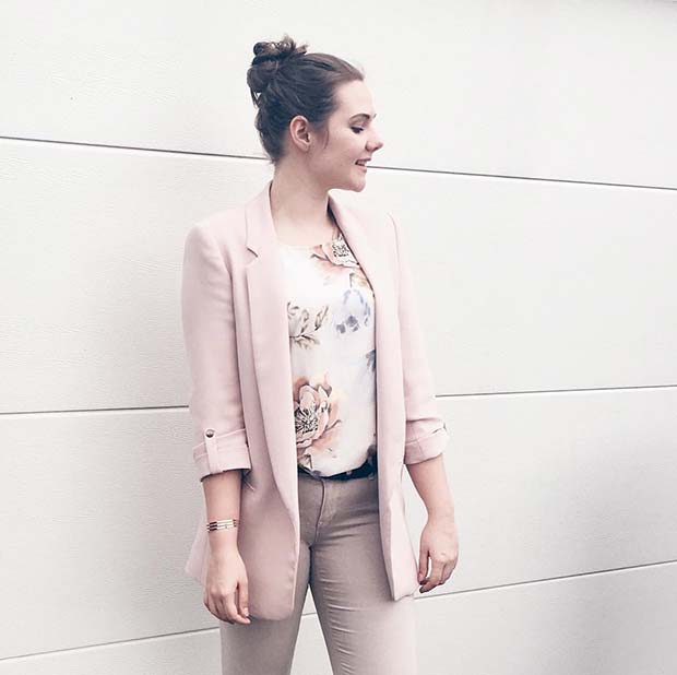 Neutrals and Floral Print Outfit Idea