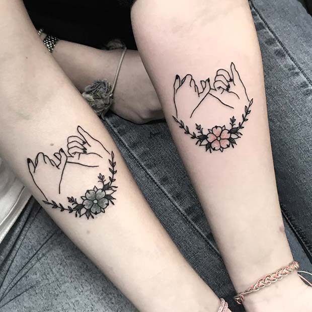 30 Cute Matching Tattoos That Are As Clever As They Are Creative | Bored  Panda