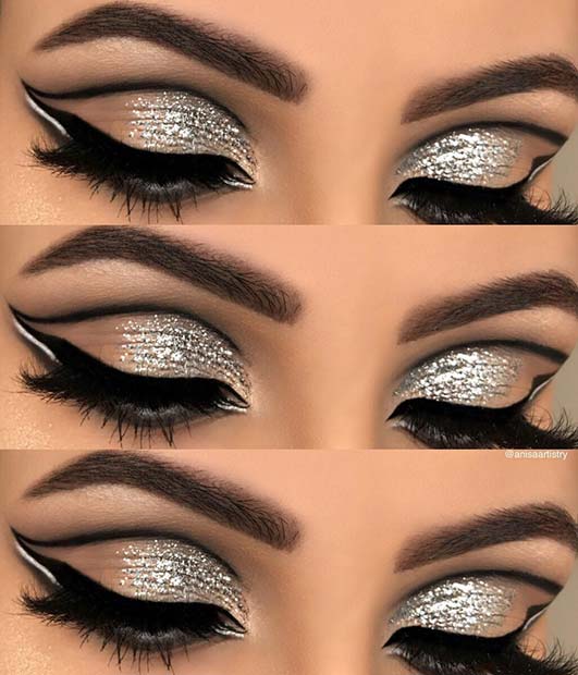 Silver Glitter Prom Makeup Saubhaya Makeup