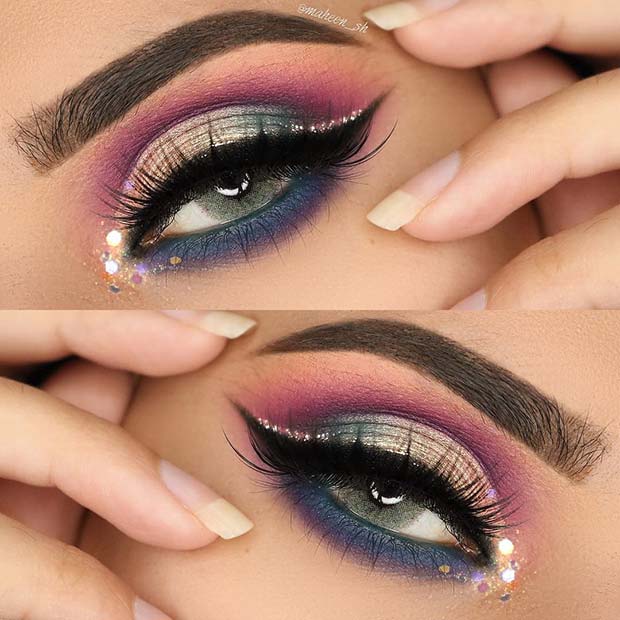 Vibrant Eye Makeup Idea