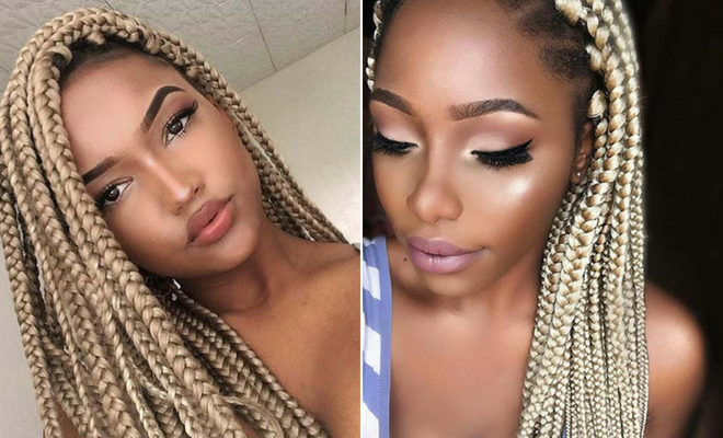 23 Cool Blonde Box Braids Hairstyles To Try Page 2 Of 2