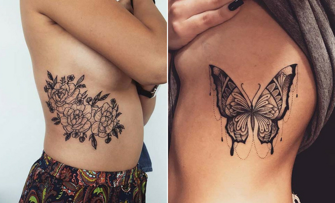 RIB CAGE BUTTERFLIES  attractive minimalist tattoo for girls  tattoo  trending 2021  YouTube