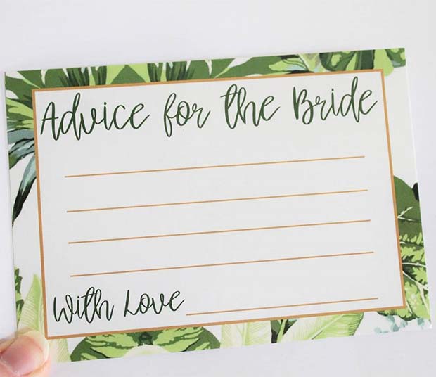 Advice for the Bride Bachelorette Game