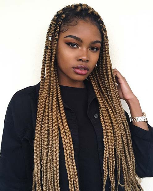 Caramel Blonde Braids 