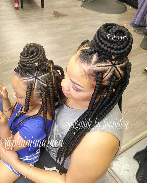 Cute Matching African Braids