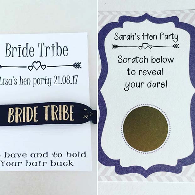 Dare Scratch Cards for a Bachelorette Party 