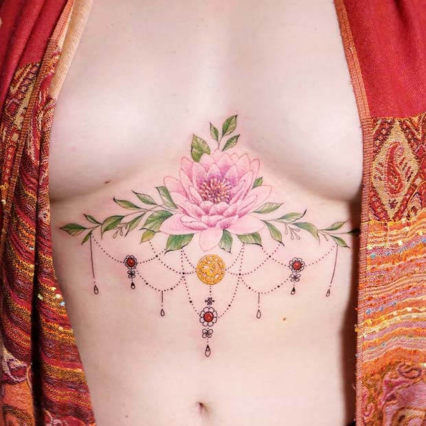 10 Best Floral Sternum Tattoo IdeasCollected By Daily Hind News  Daily  Hind News