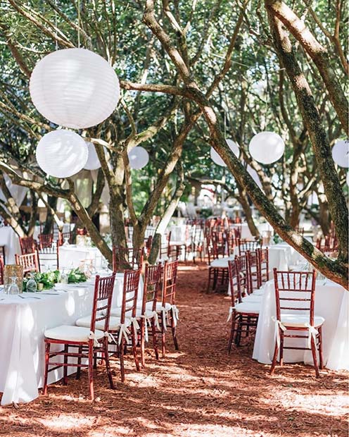 Outdoor Wedding Reception Idea 