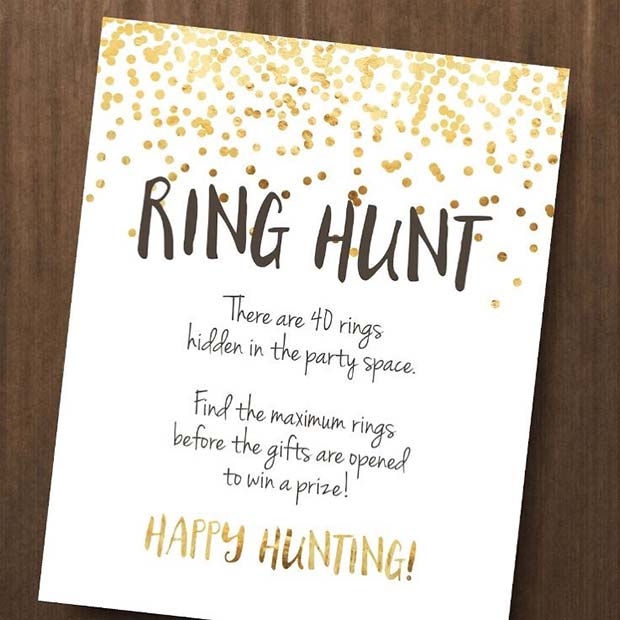 Ring Hunt Game for a Bachelorette Party