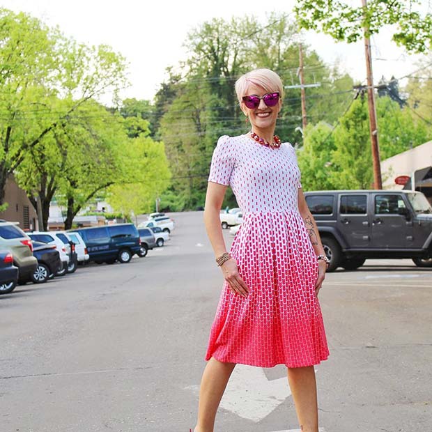 White and Pink Dress for Summer