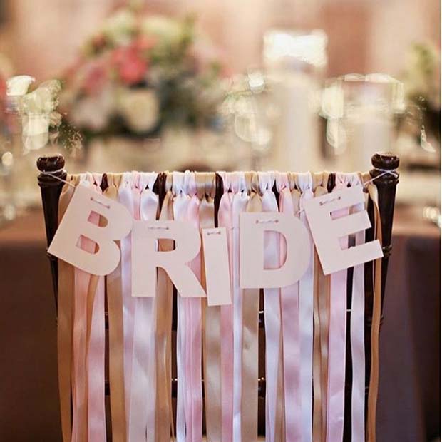 Simple & Easy Bride Chair Decoration