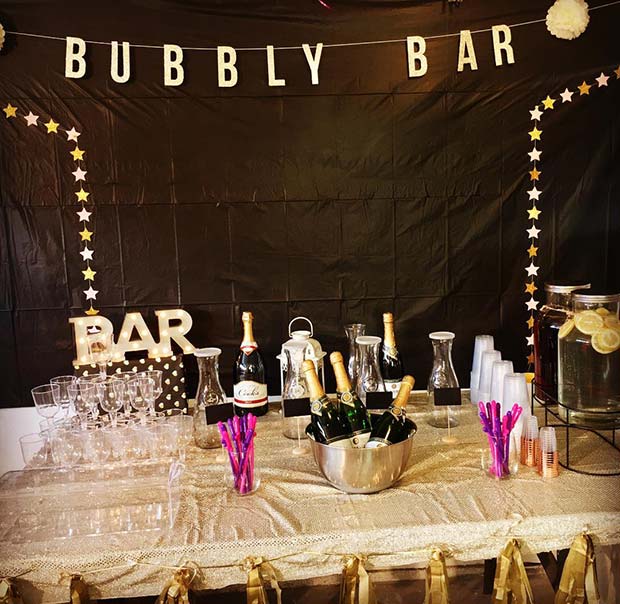 Bubbly Bar for a Bachelorette Party 